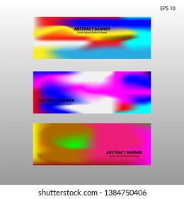 Abstract blurred gradient mesh background in bright rainbow colors. Colorful smooth banner template