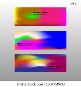 Abstract blurred gradient mesh background in bright rainbow colors. Colorful smooth banner template