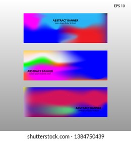 Abstract blurred gradient mesh background in bright rainbow colors. Colorful smooth banner template