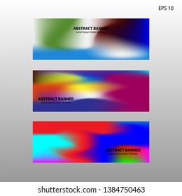 Abstract blurred gradient mesh background in bright rainbow colors. Colorful smooth banner template