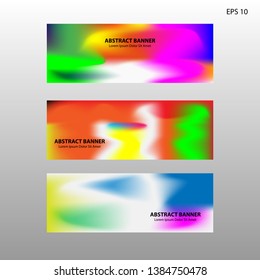 Abstract blurred gradient mesh background in bright rainbow colors. Colorful smooth banner template