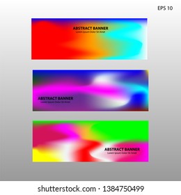 Abstract blurred gradient mesh background in bright rainbow colors. Colorful smooth banner template