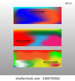 Abstract blurred gradient mesh background in bright rainbow colors. Colorful smooth banner template