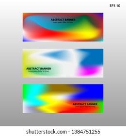 Abstract blurred gradient mesh background in bright rainbow colors. Colorful smooth banner template
