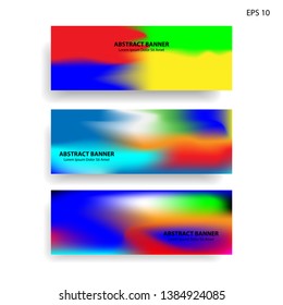 Abstract blurred gradient mesh background in bright rainbow colors. Colorful smooth banner template. Easy editable soft colored vector illustration in EPS10. - Vector