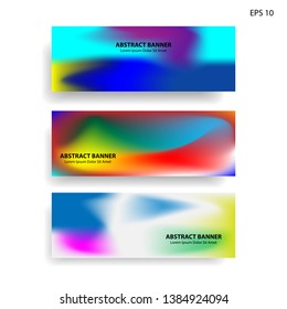 Abstract blurred gradient mesh background in bright rainbow colors. Colorful smooth banner template. Easy editable soft colored vector illustration in EPS10. - Vector