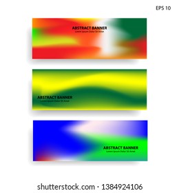 Abstract blurred gradient mesh background in bright rainbow colors. Colorful smooth banner template. Easy editable soft colored vector illustration in EPS10. - Vector