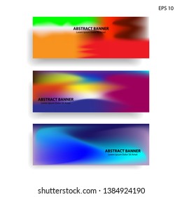 Abstract blurred gradient mesh background in bright rainbow colors. Colorful smooth banner template. Easy editable soft colored vector illustration in EPS10. - Vector