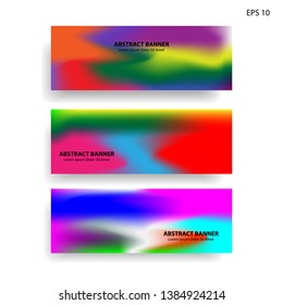 Abstract blurred gradient mesh background in bright rainbow colors. Colorful smooth banner template. Easy editable soft colored vector illustration in EPS10. - Vector