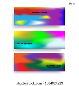 Abstract blurred gradient mesh background in bright rainbow colors. Colorful smooth banner template. Easy editable soft colored vector illustration in EPS10. - Vector