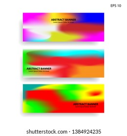 Abstract blurred gradient mesh background in bright rainbow colors. Colorful smooth banner template. Easy editable soft colored vector illustration in EPS10. - Vector