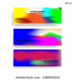 Abstract blurred gradient mesh background in bright rainbow colors. Colorful smooth banner template. Easy editable soft colored vector illustration in EPS10. - Vector