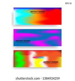 Abstract blurred gradient mesh background in bright rainbow colors. Colorful smooth banner template. Easy editable soft colored vector illustration in EPS10. - Vector