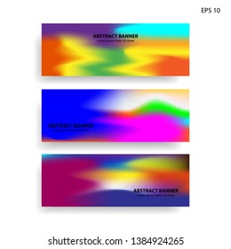Abstract blurred gradient mesh background in bright rainbow colors. Colorful smooth banner template. Easy editable soft colored vector illustration in EPS10. - Vector