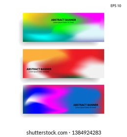 Abstract blurred gradient mesh background in bright rainbow colors. Colorful smooth banner template. Easy editable soft colored vector illustration in EPS10. - Vector
