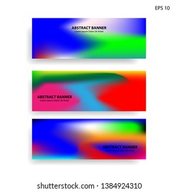 Abstract blurred gradient mesh background in bright rainbow colors. Colorful smooth banner template. Easy editable soft colored vector illustration in EPS10. - Vector