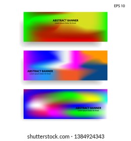 Abstract blurred gradient mesh background in bright rainbow colors. Colorful smooth banner template. Easy editable soft colored vector illustration in EPS10. - Vector