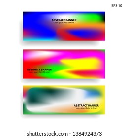 Abstract blurred gradient mesh background in bright rainbow colors. Colorful smooth banner template. Easy editable soft colored vector illustration in EPS10. - Vector