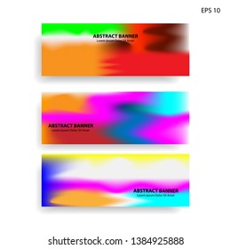 Abstract blurred gradient mesh background in bright rainbow colors. Colorful smooth banner template. Easy editable soft colored vector illustration in EPS10. - Vector