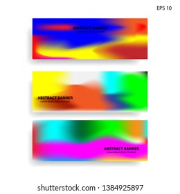 Abstract blurred gradient mesh background in bright rainbow colors. Colorful smooth banner template. Easy editable soft colored vector illustration in EPS10. - Vector