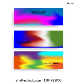 Abstract blurred gradient mesh background in bright rainbow colors. Colorful smooth banner template. Easy editable soft colored vector illustration in EPS10. - Vector