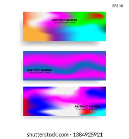 Abstract blurred gradient mesh background in bright rainbow colors. Colorful smooth banner template. Easy editable soft colored vector illustration in EPS10. - Vector