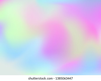Abstract blurred gradient mesh background. Colorful smooth banner template.Trendy creative vector. Intense blank Holographic spectrum gradient for cover.