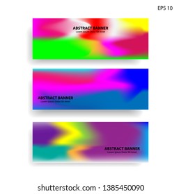 Abstract blurred gradient mesh background in bright rainbow colors. Colorful smooth banner template. Easy editable soft colored vector illustration in EPS10 without transparency. - Vector