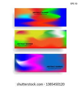 Abstract blurred gradient mesh background in bright rainbow colors. Colorful smooth banner template. Easy editable soft colored vector illustration in EPS10 without transparency. - Vector