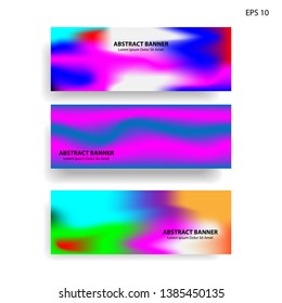 Abstract blurred gradient mesh background in bright rainbow colors. Colorful smooth banner template. Easy editable soft colored vector illustration in EPS10 without transparency. - Vector