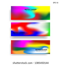 Abstract blurred gradient mesh background in bright rainbow colors. Colorful smooth banner template. Easy editable soft colored vector illustration in EPS10 without transparency. - Vector