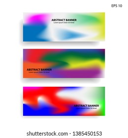 Abstract blurred gradient mesh background in bright rainbow colors. Colorful smooth banner template. Easy editable soft colored vector illustration in EPS10 without transparency. - Vector