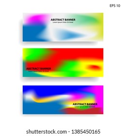 Abstract blurred gradient mesh background in bright rainbow colors. Colorful smooth banner template. Easy editable soft colored vector illustration in EPS10 without transparency. - Vector
