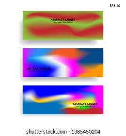 Abstract blurred gradient mesh background in bright rainbow colors. Colorful smooth banner template. Easy editable soft colored vector illustration in EPS10 without transparency. - Vector