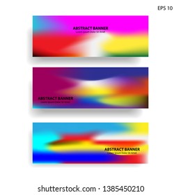 Abstract blurred gradient mesh background in bright rainbow colors. Colorful smooth banner template. Easy editable soft colored vector illustration in EPS10 without transparency. - Vector