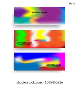 Abstract blurred gradient mesh background in bright rainbow colors. Colorful smooth banner template. Easy editable soft colored vector illustration in EPS10 without transparency. - Vector