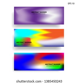 Abstract blurred gradient mesh background in bright rainbow colors. Colorful smooth banner template. Easy editable soft colored vector illustration in EPS10 without transparency. - Vector