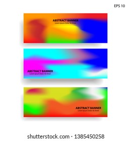 Abstract blurred gradient mesh background in bright rainbow colors. Colorful smooth banner template. Easy editable soft colored vector illustration in EPS10 without transparency. - Vector