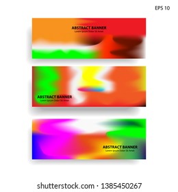 Abstract blurred gradient mesh background in bright rainbow colors. Colorful smooth banner template. Easy editable soft colored vector illustration in EPS10 without transparency. - Vector