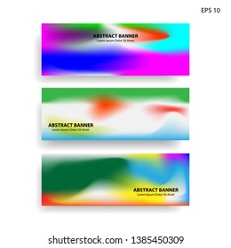 Abstract blurred gradient mesh background in bright rainbow colors. Colorful smooth banner template. Easy editable soft colored vector illustration in EPS10 without transparency. - Vector