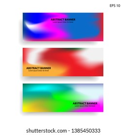 Abstract blurred gradient mesh background in bright rainbow colors. Colorful smooth banner template. Easy editable soft colored vector illustration in EPS10 without transparency. - Vector