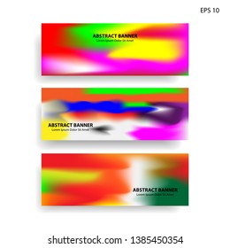 Abstract blurred gradient mesh background in bright rainbow colors. Colorful smooth banner template. Easy editable soft colored vector illustration in EPS10 without transparency. - Vector