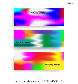 Abstract blurred gradient mesh background in bright rainbow colors. Colorful smooth banner template. Easy editable soft colored vector illustration in EPS10 without transparency. - Vector