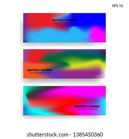 Abstract blurred gradient mesh background in bright rainbow colors. Colorful smooth banner template. Easy editable soft colored vector illustration in EPS10 without transparency. - Vector