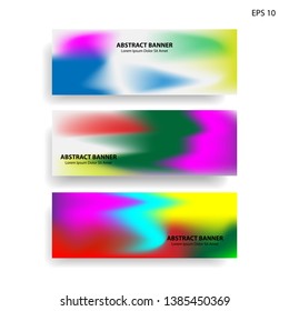 Abstract blurred gradient mesh background in bright rainbow colors. Colorful smooth banner template. Easy editable soft colored vector illustration in EPS10 without transparency. - Vector