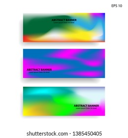 Abstract blurred gradient mesh background in bright rainbow colors. Colorful smooth banner template. Easy editable soft colored vector illustration in EPS10 without transparency. - Vector