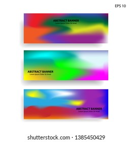 Abstract blurred gradient mesh background in bright rainbow colors. Colorful smooth banner template. Easy editable soft colored vector illustration in EPS10 without transparency. - Vector