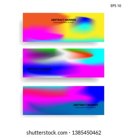 Abstract blurred gradient mesh background in bright rainbow colors. Colorful smooth banner template. Easy editable soft colored vector illustration in EPS10 without transparency. - Vector