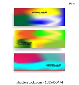 Abstract blurred gradient mesh background in bright rainbow colors. Colorful smooth banner template. Easy editable soft colored vector illustration in EPS10 without transparency. - Vector