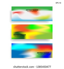 Abstract blurred gradient mesh background in bright rainbow colors. Colorful smooth banner template. Easy editable soft colored vector illustration in EPS10 without transparency. - Vector
